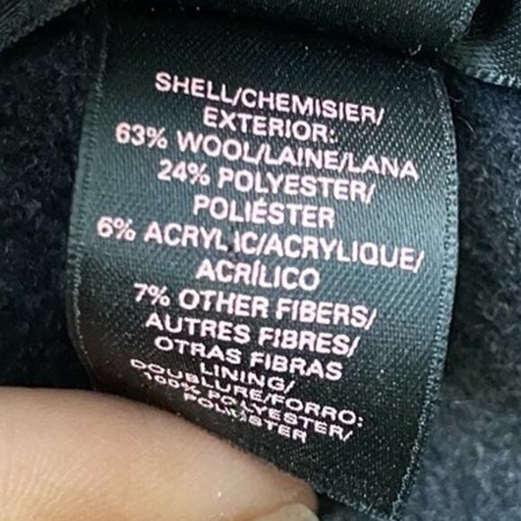 Victoria's Secret Womens Small Black Gray Full Zip Button Up Winter Coat Jacket - Picture 7 of 7